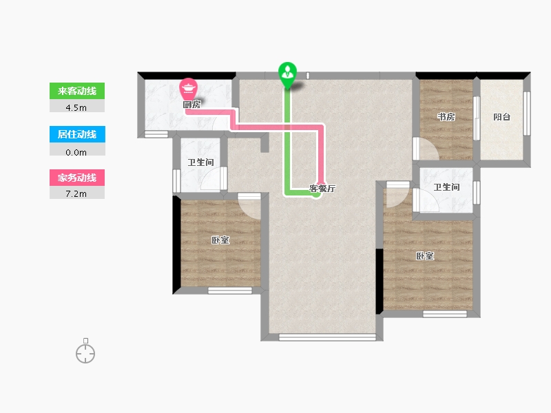 湖南省-常德市-穿紫河壹号-80.37-户型库-动静线