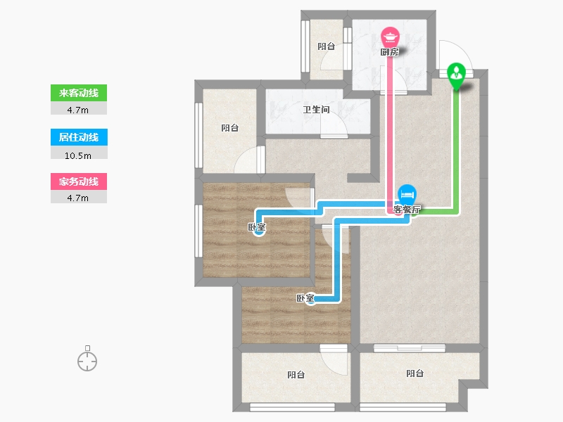 四川省-成都市-华熙528艺术村-69.21-户型库-动静线