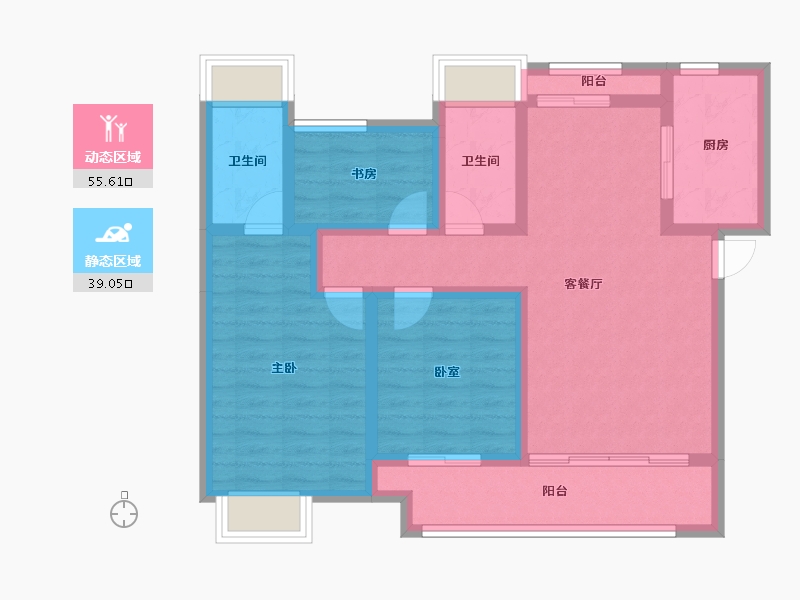 湖南省-常德市-中建·生态智慧城-83.18-户型库-动静分区