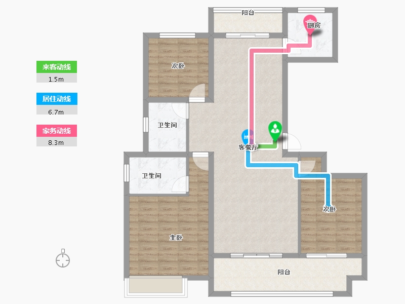 河南省-濮阳市-西湖学府-111.05-户型库-动静线