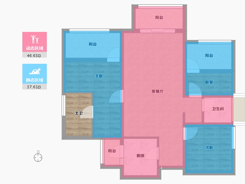 四川省-成都市-华熙528艺术村-78.19-户型库-动静分区