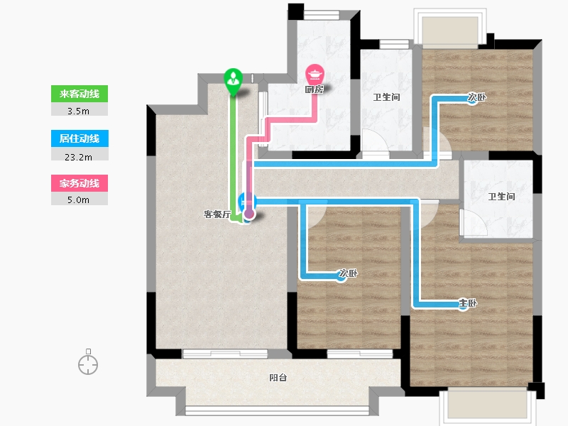 安徽省-滁州市-鸿博书苑-84.01-户型库-动静线