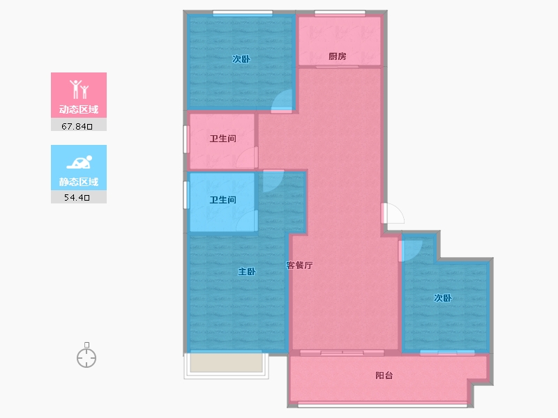 河南省-濮阳市-西湖学府-110.87-户型库-动静分区