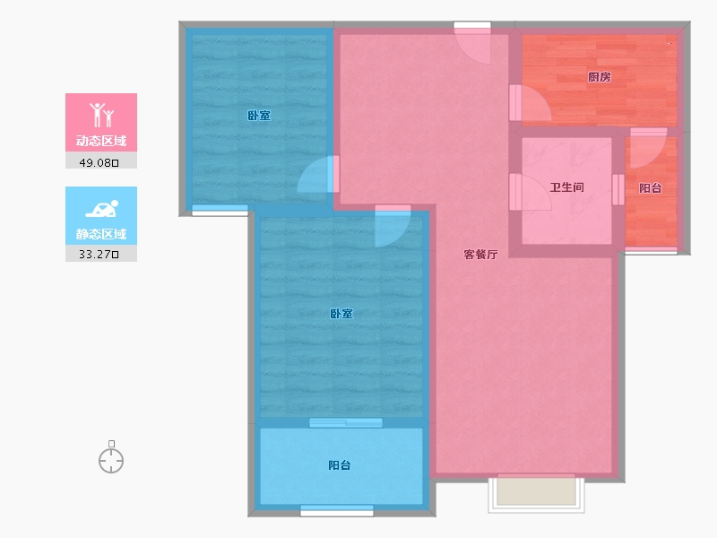 江苏省-镇江市-嘉荟新城-72.29-户型库-动静分区