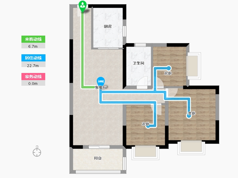 湖南省-郴州市-郴州恒大林溪郡-81.60-户型库-动静线