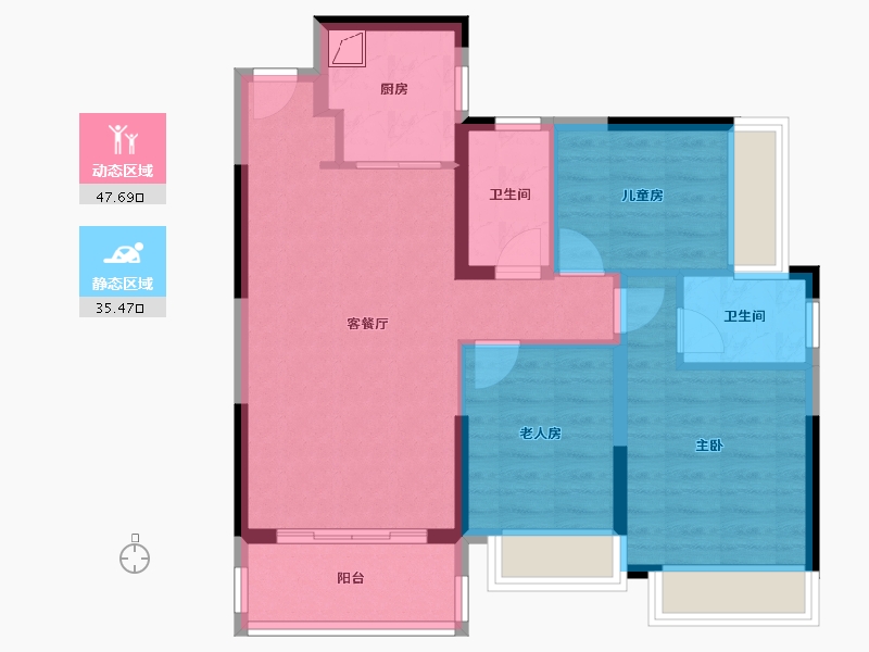 广东省-清远市-海伦湾-73.84-户型库-动静分区