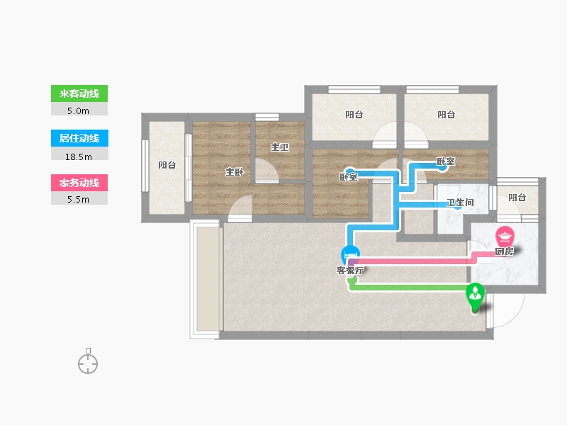 四川省-成都市-华熙528艺术村-71.62-户型库-动静线