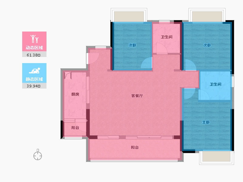 广东省-清远市-海伦湾-91.19-户型库-动静分区