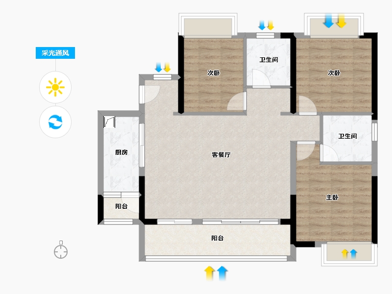 广东省-清远市-海伦湾-91.19-户型库-采光通风