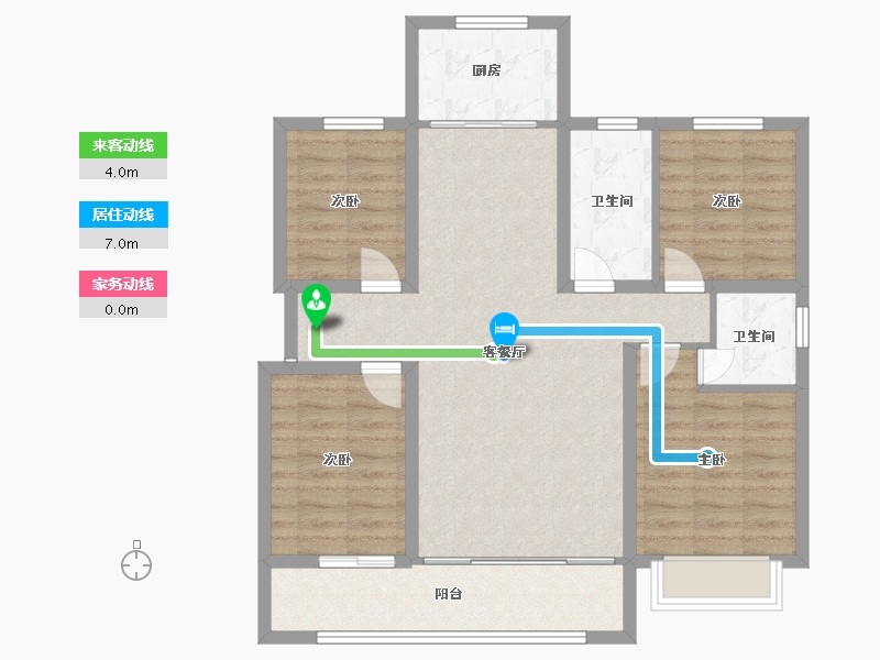 新疆维吾尔自治区-伊犁哈萨克自治州-万基云锦-95.01-户型库-动静线