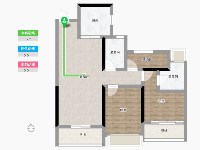 湖南省-常德市-中建·生态智慧城-70.21-户型库-动静线