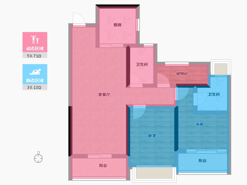 湖南省-常德市-中建·生态智慧城-70.21-户型库-动静分区