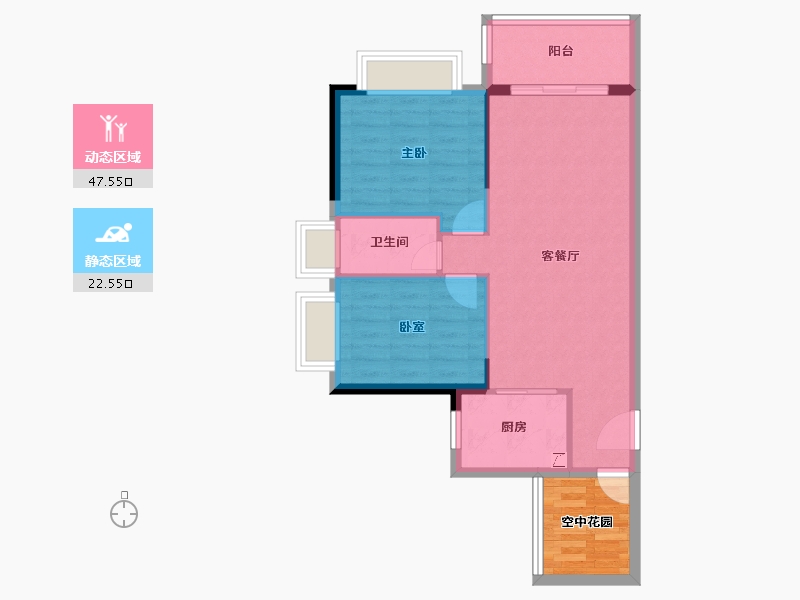 广东省-清远市-卧龙五洲世纪城-69.00-户型库-动静分区