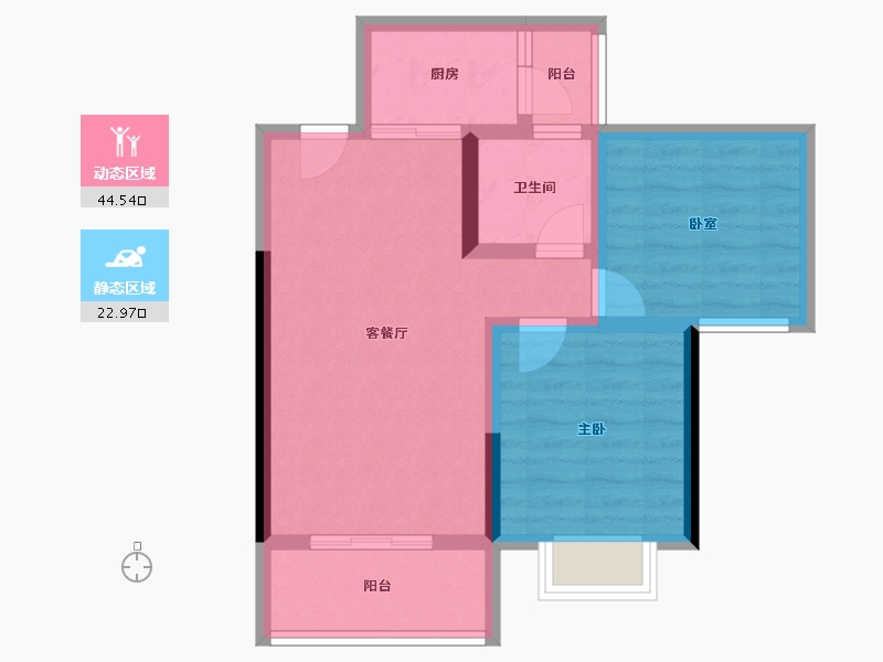 湖南省-常德市-城投丹霞苑-59.43-户型库-动静分区