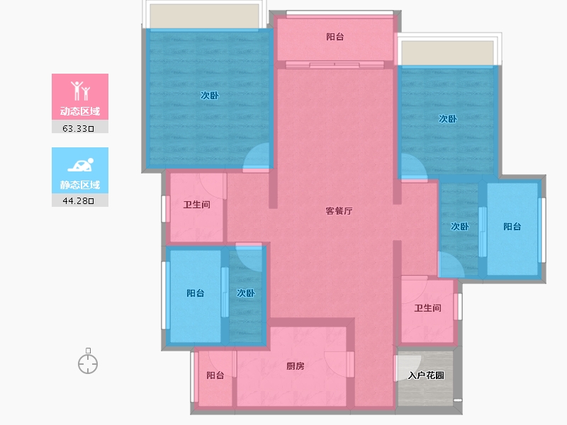 四川省-成都市-华熙528艺术村-97.43-户型库-动静分区