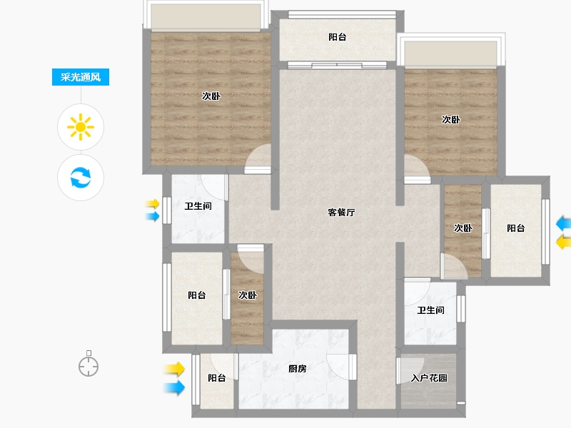 四川省-成都市-华熙528艺术村-97.43-户型库-采光通风