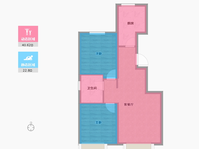 新疆维吾尔自治区-乌鲁木齐市-汇臻城·臻园-56.35-户型库-动静分区