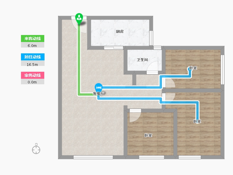 新疆维吾尔自治区-乌鲁木齐市-米古里-84.77-户型库-动静线