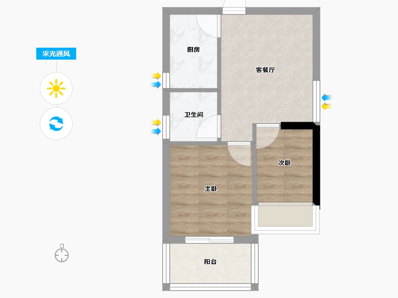 湖北省-十堰市-润扬华府-37.28-户型库-采光通风