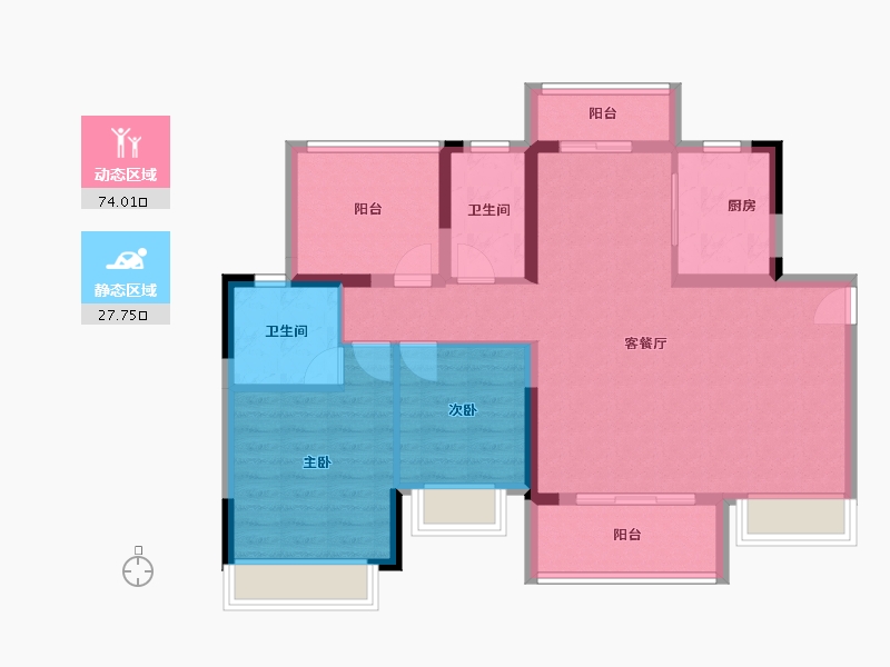 广东省-江门市-敏捷·云锦-91.19-户型库-动静分区