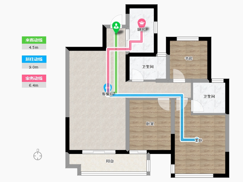 广西壮族自治区-柳州市-绿城杨柳郡-84.02-户型库-动静线