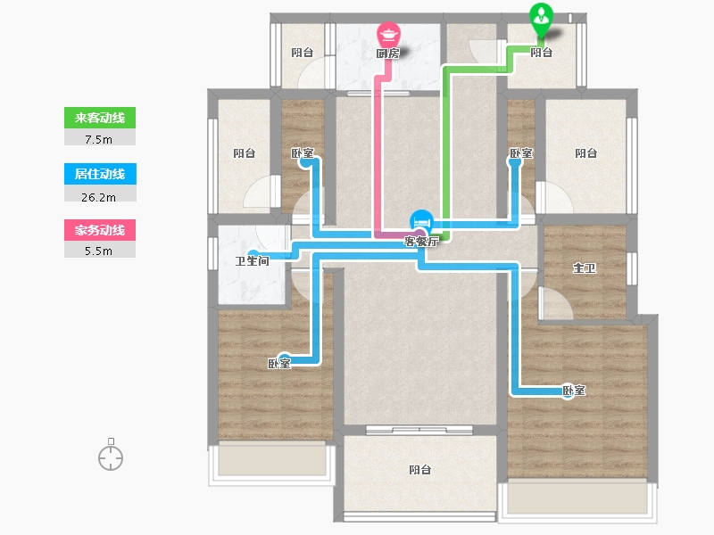 四川省-成都市-华熙528艺术村-95.51-户型库-动静线