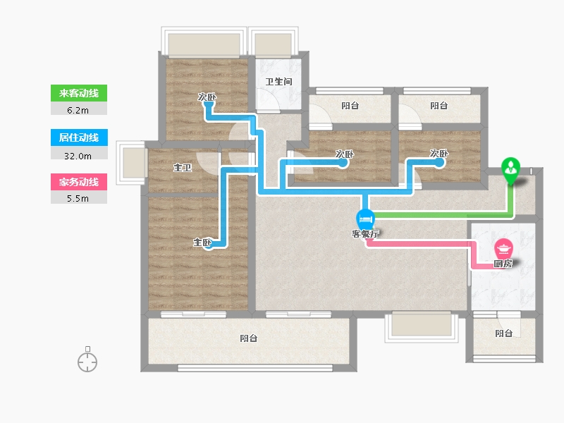 四川省-成都市-华熙528艺术村-101.37-户型库-动静线