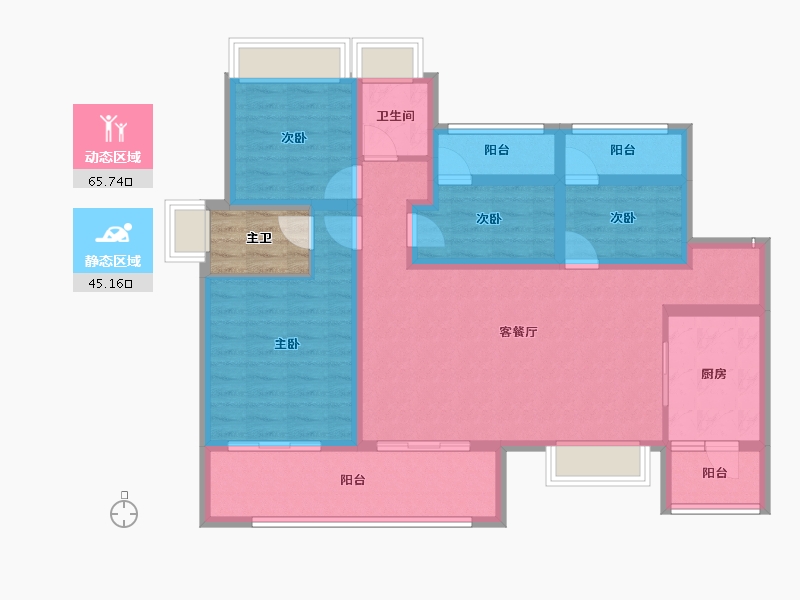 四川省-成都市-华熙528艺术村-101.37-户型库-动静分区