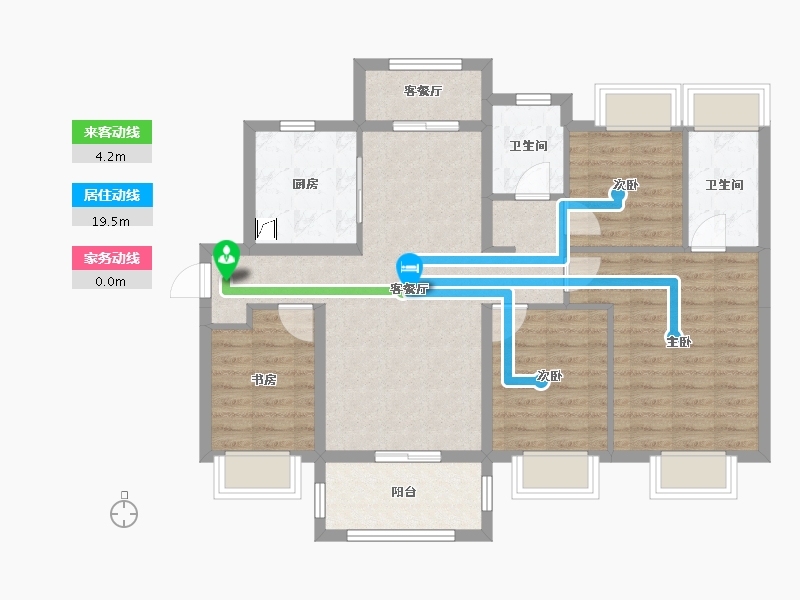 广东省-江门市-美的·嘉华紫薇公馆-92.91-户型库-动静线