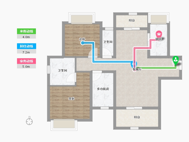 广东省-江门市-骏景湾领峰-86.82-户型库-动静线