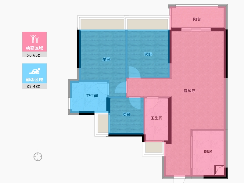 广东省-清远市-正寰·天和-82.40-户型库-动静分区