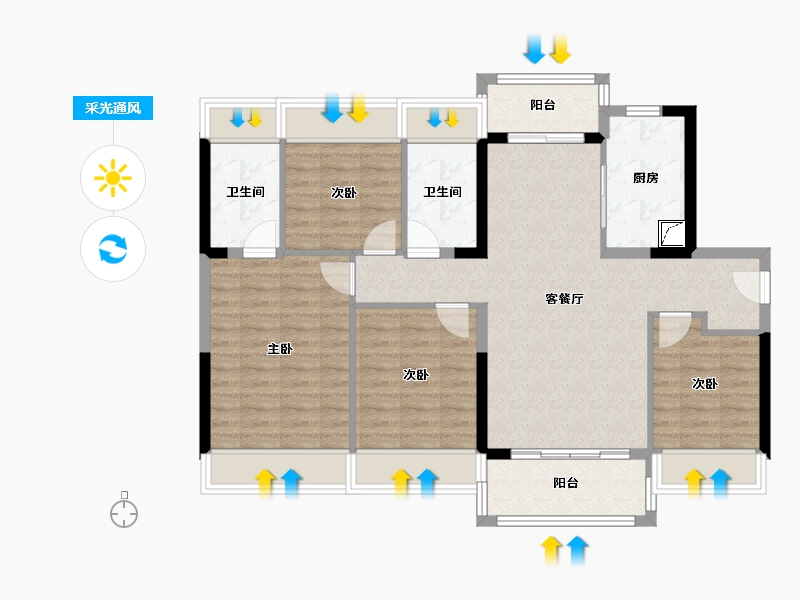 广东省-清远市-正寰·天和-97.11-户型库-采光通风