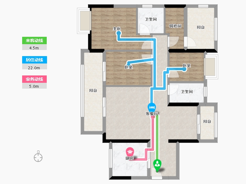 广东省-江门市-海伦堡·玖悦澜湾-100.53-户型库-动静线