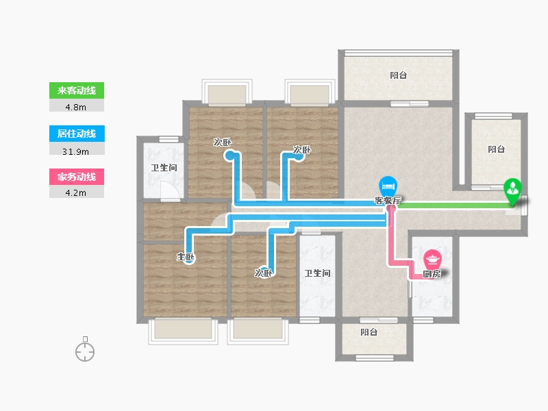 广西壮族自治区-南宁市-万丰新新传奇-98.00-户型库-动静线