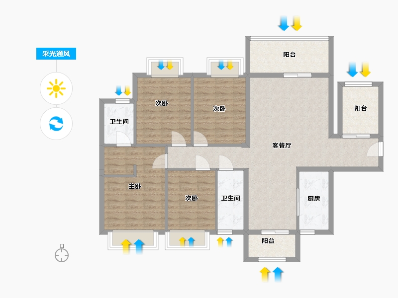 广西壮族自治区-南宁市-万丰新新传奇-98.00-户型库-采光通风