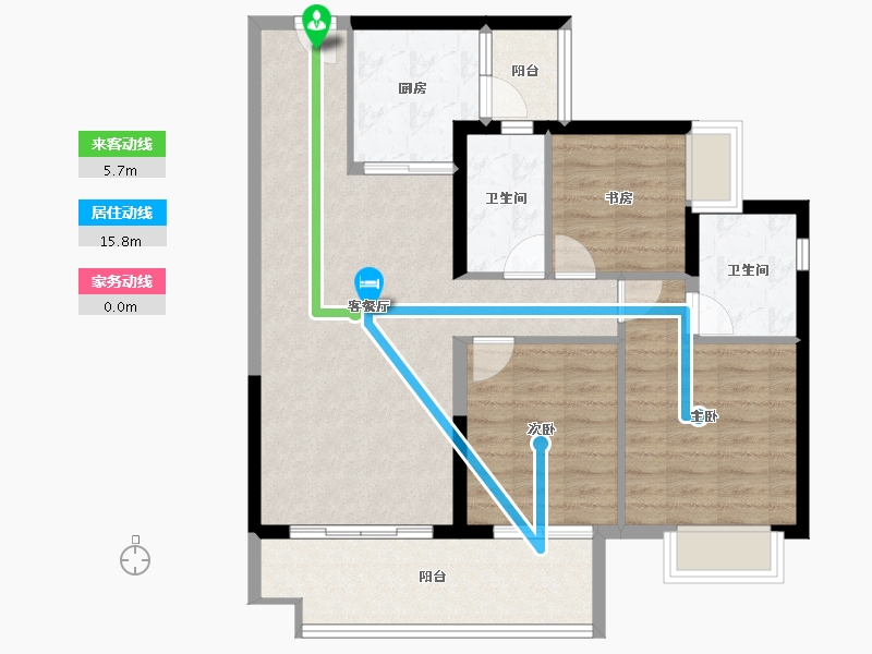 广东省-江门市-融创潭江首府-89.64-户型库-动静线