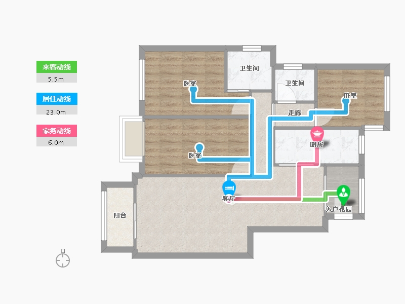 重庆-重庆市-滨江春城-81.00-户型库-动静线