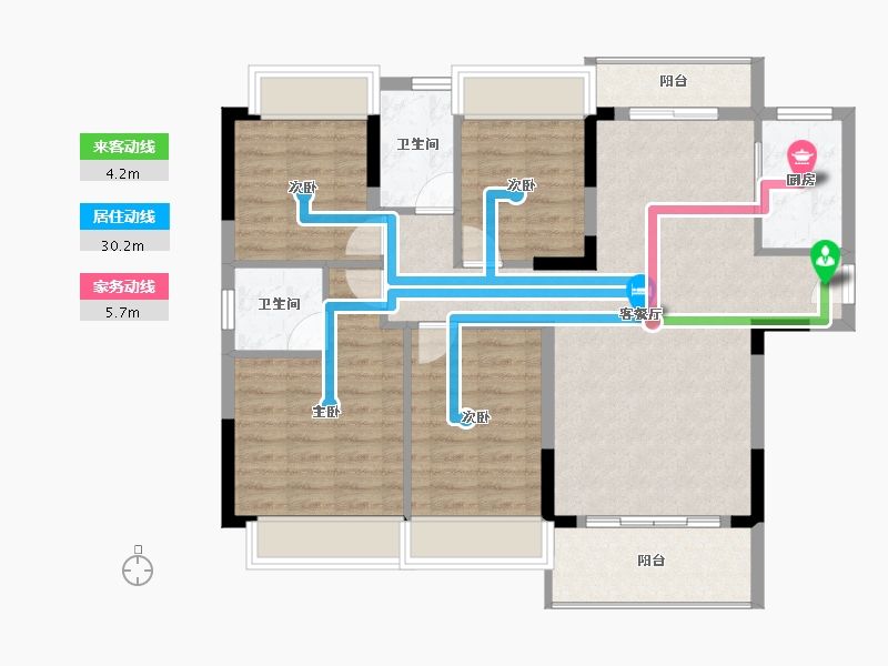 广东省-江门市-玖珑湾-96.14-户型库-动静线