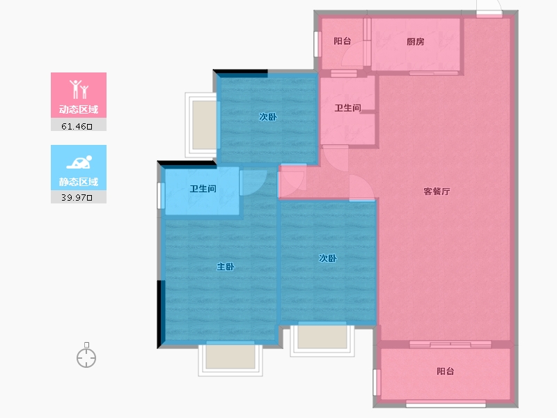 广东省-河源市-盈美花园-98.89-户型库-动静分区