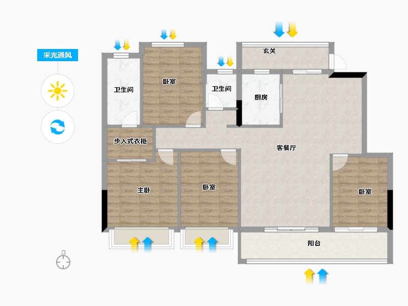 贵州省-黔西南布依族苗族自治州-景地·峰域湾二期-113.00-户型库-采光通风