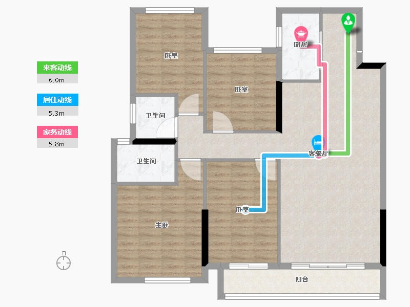 贵州省-黔西南布依族苗族自治州-景地·峰域湾二期-110.00-户型库-动静线