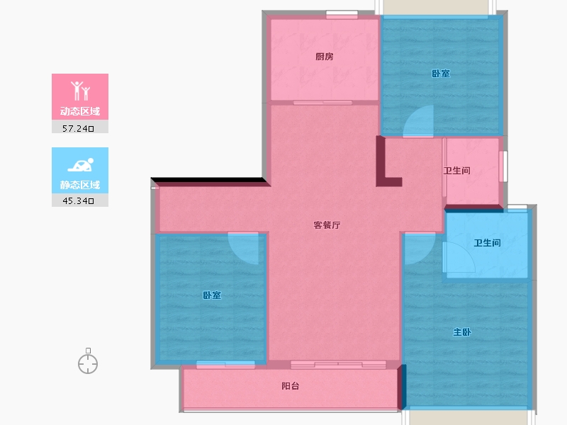 贵州省-黔西南布依族苗族自治州-景地·峰域湾二期-94.00-户型库-动静分区