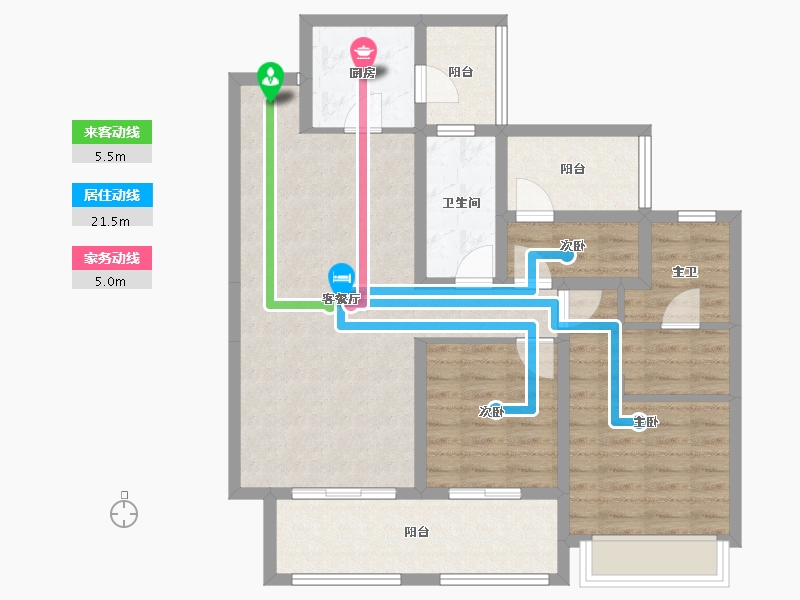 四川省-成都市-华熙528艺术村-89.87-户型库-动静线