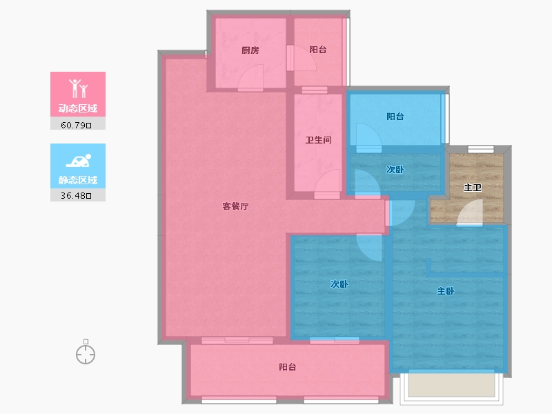 四川省-成都市-华熙528艺术村-89.87-户型库-动静分区