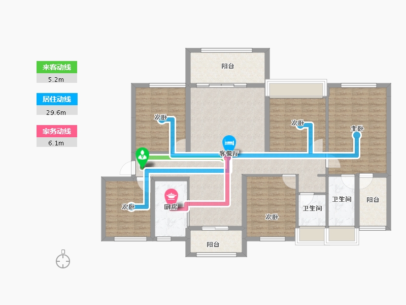 湖南省-郴州市-金麟府-124.31-户型库-动静线