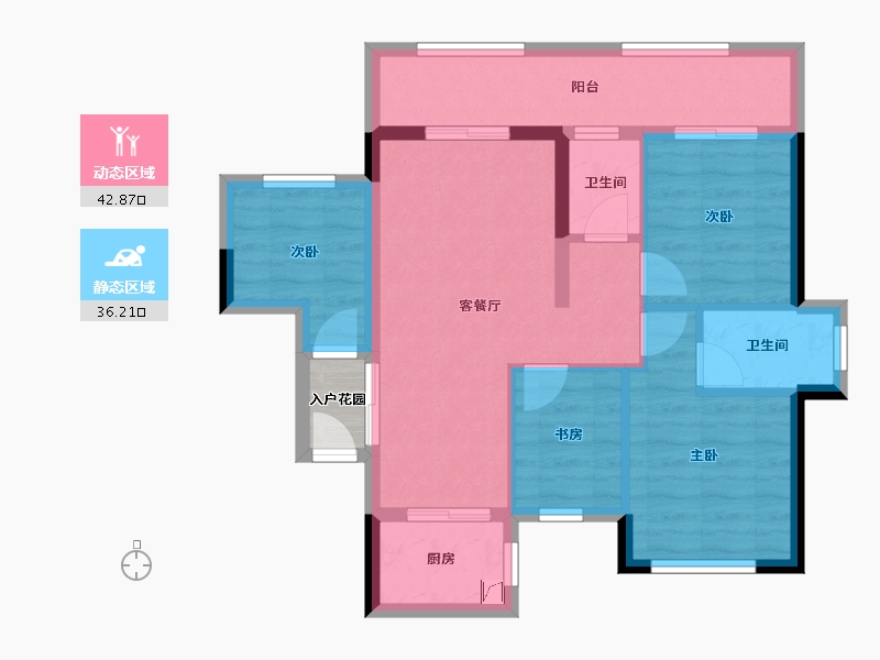 福建省-宁德市-金域悦城-71.73-户型库-动静分区