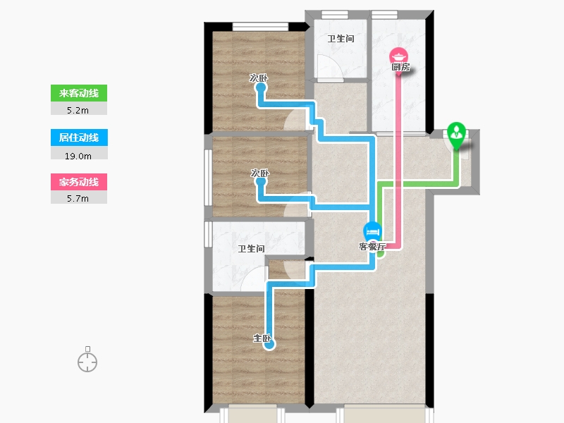 黑龙江省-齐齐哈尔市-中国通新中央公园-68.00-户型库-动静线