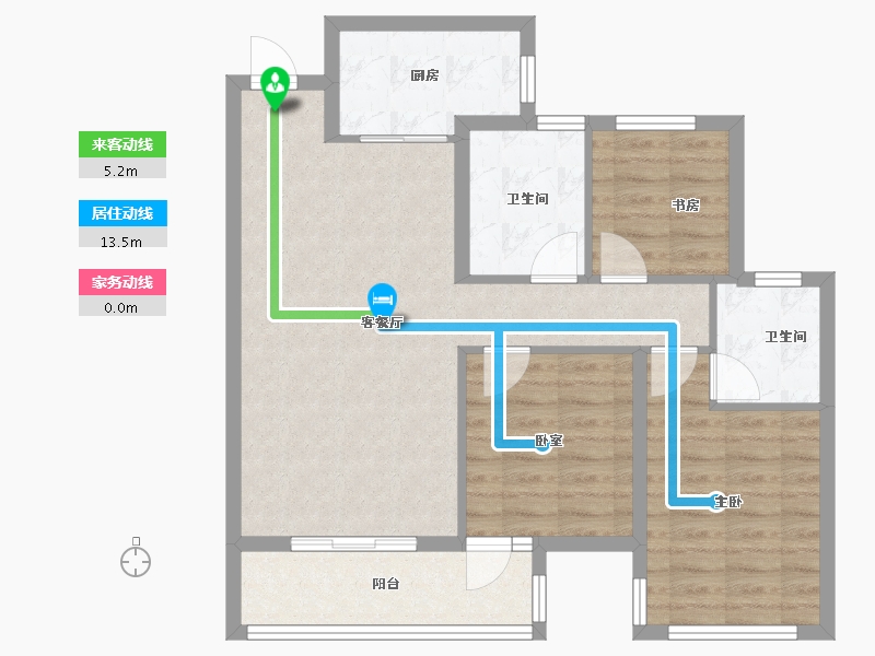 广西壮族自治区-柳州市-绿城杨柳郡-80.00-户型库-动静线