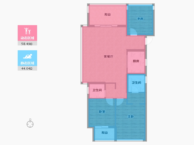 广西壮族自治区-柳州市-绿城杨柳郡-92.00-户型库-动静分区