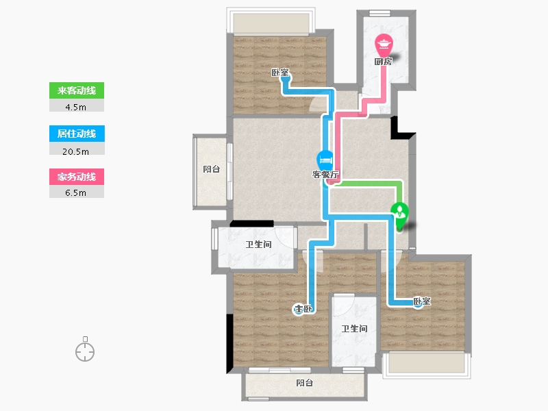 贵州省-黔西南布依族苗族自治州-景地·峰域湾二期-93.59-户型库-动静线